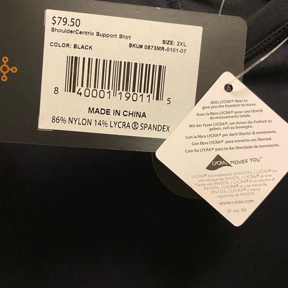 Tommie Copper Black ShoulderCentric Support Shirt Size 2XL - Picture 9 of 12